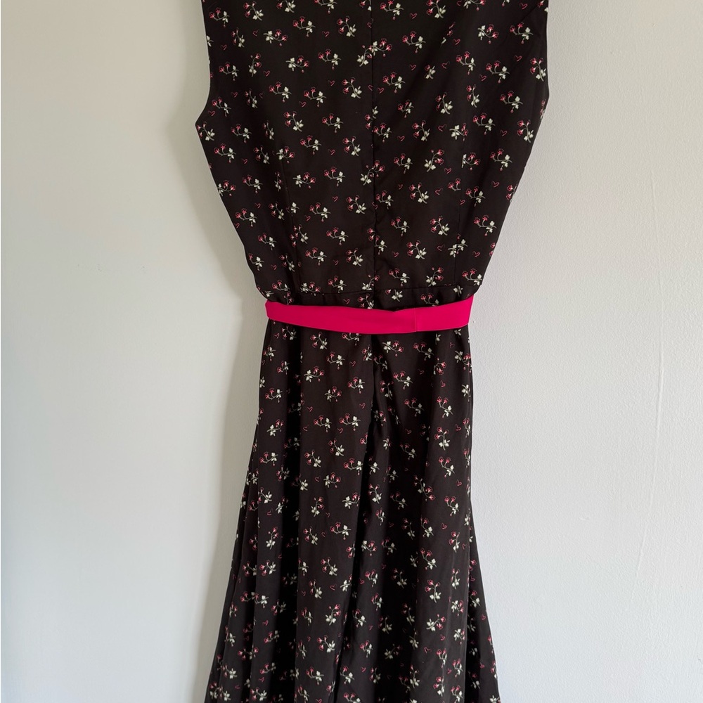 Unique Vintage Sweetheart Floral Hearts Dress Medium - Picture 5 of 5